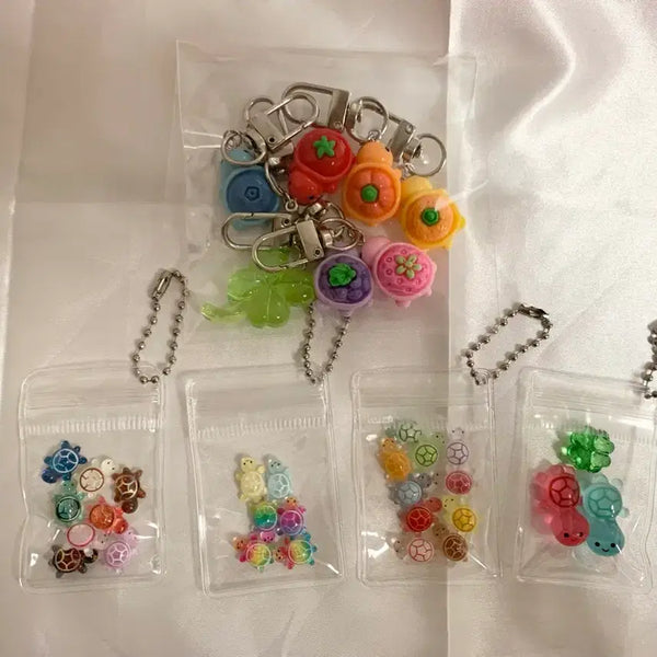 [BUNJANG] Lucky Turtle Charm Keychain Set / 행운의 거북이 키링 세트