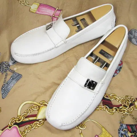 [BUNJANG] Louis Vuitton Monte Carlo White Calfskin Driving Loafers / 프랑스명품 루이비통 몬테 카를로 화이트카프 드라이빙로퍼 300