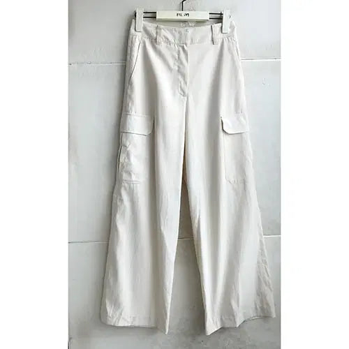 [BUNJANG] TIME Rayon Cotton Blend Wide Leg Pants - Beige / 타임 정품/2024-44.날씬55/새거수준