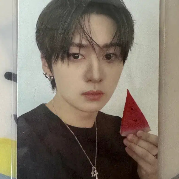 [BUNJANG] Stray Kids Lee Know Fanship Watermelon Photocard POB / 스키즈 리노 팬즈샵 수박 포카 미공포 포토카드