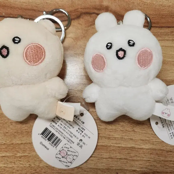 [BUNJANG] Bear and Rabbit Keychain Plush Set / 곰돌찡 토끼찡 키링 인형