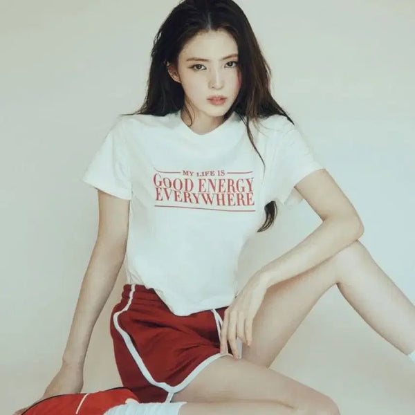 [BUNJANG] Giordano T-Shirt Ivory / 지오다노 반팔티셔츠 아이보리
