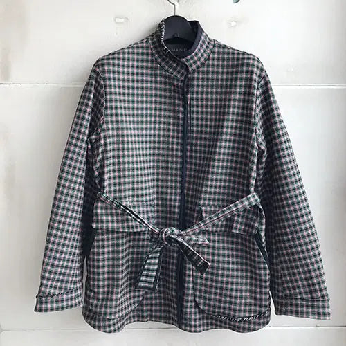 [BUNJANG] MINE Checked Nylon Blend Blazer Jacket / MINE 정품 - 55.66/새거수준