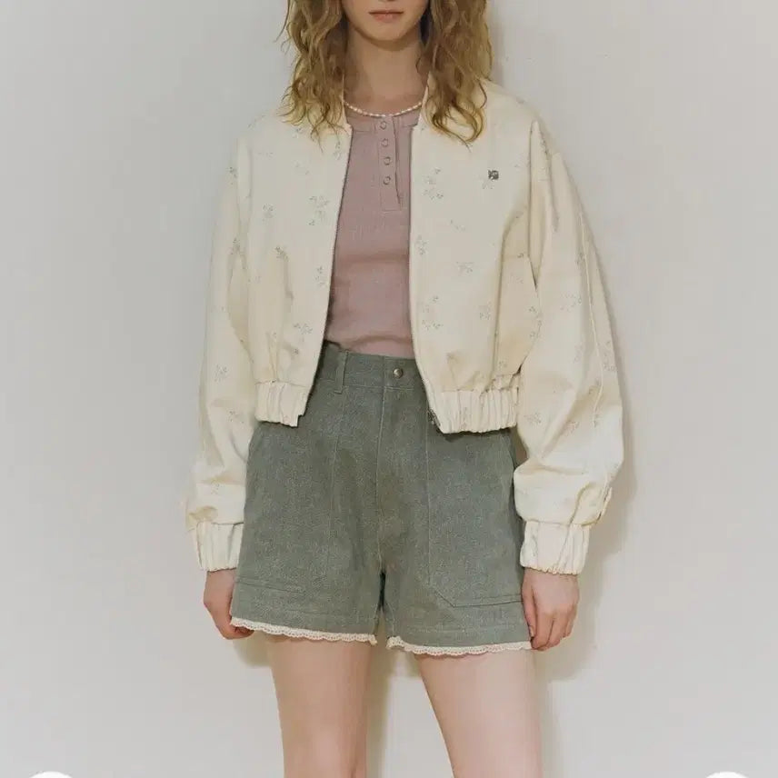 [BUNJANG] AMIDI Floral Blouson Bomber Jacket / 아미디 플로럴 블루종 봄버 자켓