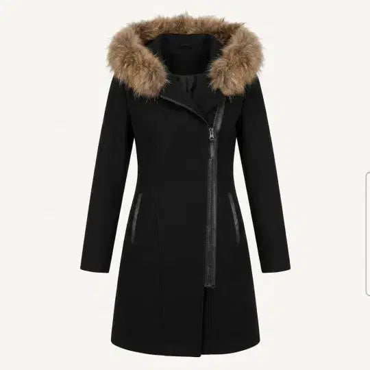 [BUNJANG] MACKAGE Fur Hood Trimming Slim Coat XS / 급처]  맥케이지 퍼후드트리밍슬림코트 XS