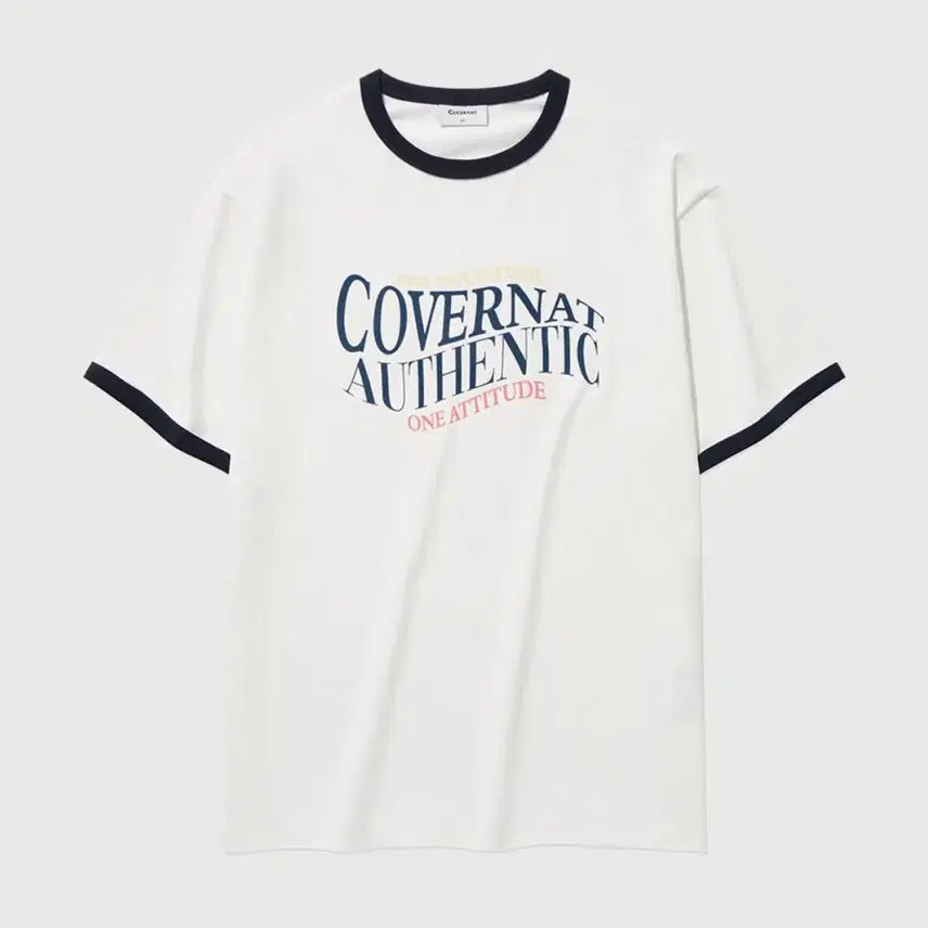 [BUNJANG] Covernat Typo Graphic Ringer T-Shirt / 커버낫 타이포 그래픽 링거 티셔츠