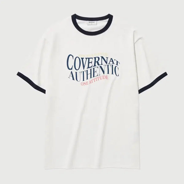 [BUNJANG] Covernat Typo Graphic Ringer T-Shirt / 커버낫 타이포 그래픽 링거 티셔츠