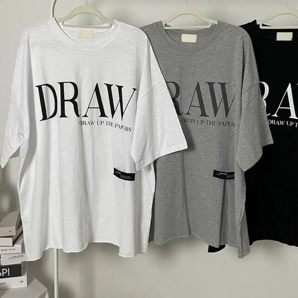[BUNJANG] Oversized Graphic T-Shirt White / 박시 프린팅 티셔츠 화이트
