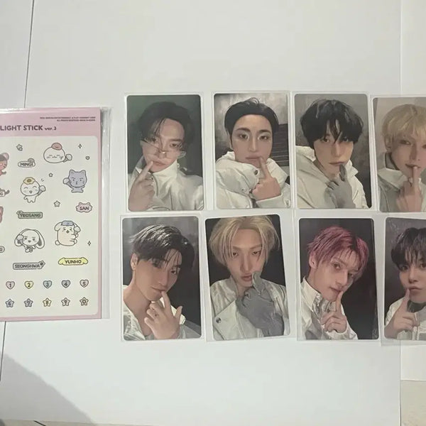 [BUNJANG] ATEEZ LIGHTINY Ver.3 Photocard Sticker Set / 에이티즈 라이티니3 포카 스티커 세트