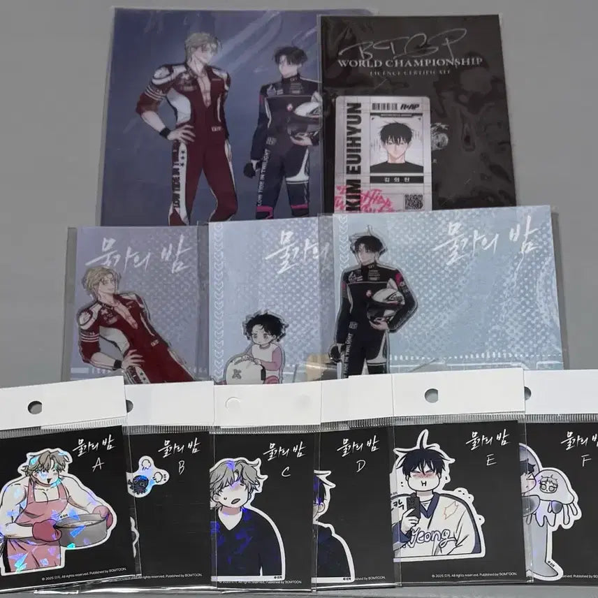[BUNJANG] After The Rain Another Pink Acrylic Stand, Clear File, License Package & Sticker Set / 물가의 밤 어나더핑크 + 조각스티커