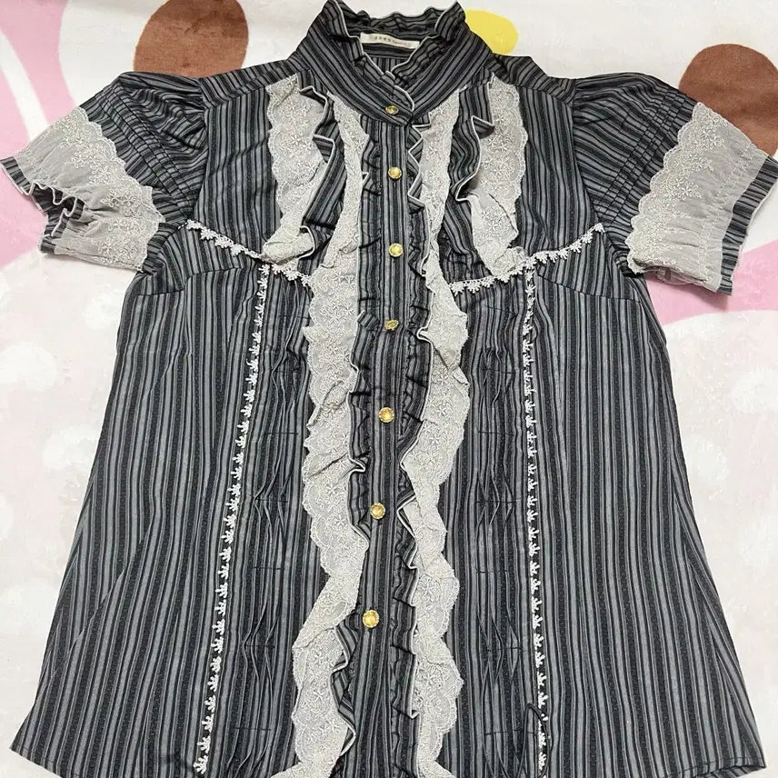 [BUNJANG] Axisfarm Frill Blouse Vintage / 옷 빈티지 벼룩 | 엑시즈팜 프릴 블라우스