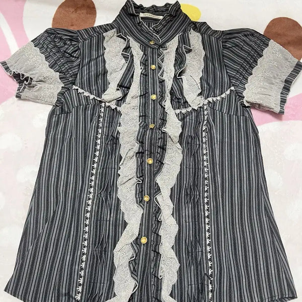 [BUNJANG] Axisfarm Frill Blouse Vintage / 옷 빈티지 벼룩 | 엑시즈팜 프릴 블라우스