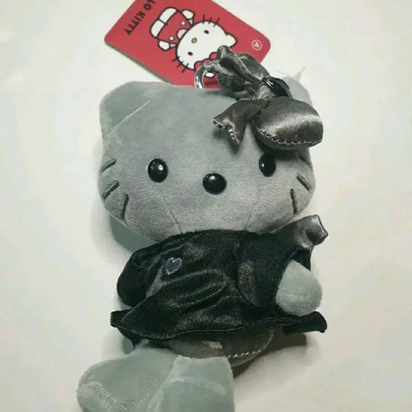 [BUNJANG] Hello Kitty Black Angel Gray Plush Keychain / 헬로키티 블랙엔젤 그레이 인형 키링(8월까지만판매)