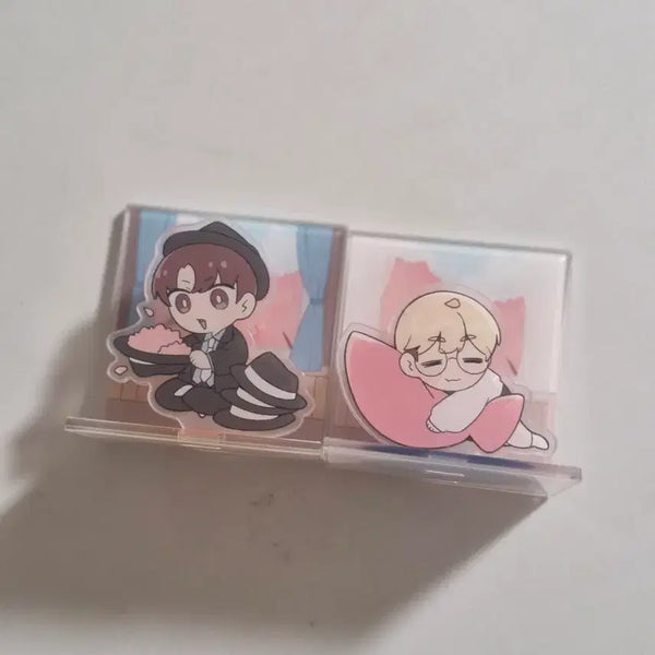 [BUNJANG] Pixel Jinwoo & Gambler SD Acrylic Standee / 픽셀 지누 & 감블러 SD 아크릴 스탠드