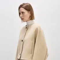 [BUNJANG] System Cashmere Blend Collarless Jacket / 한섬 시스템 캐시미어블렌드 카라리스 자켓