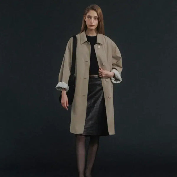 [BUNJANG] Nothing Written Single Trench Coat / 낫띵리튼 싱글 트렌치 코트