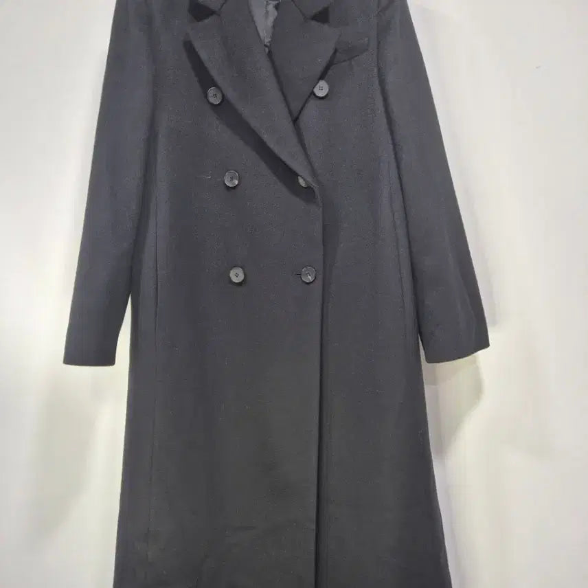 [BUNJANG] Mine 100% Cashmere Double Coat Black / 한섬 마인 더블 코트  100% 캐시미어 블랙