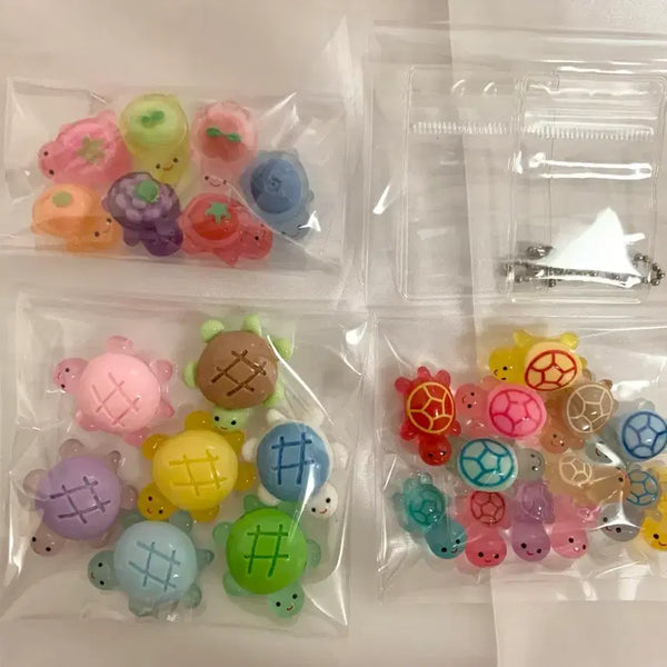 [BUNJANG] Lucky Turtle Charm Set (Melon Bread Turtle) / 행운거북이, 과일거북이, 메론빵거북이 파츠 세트