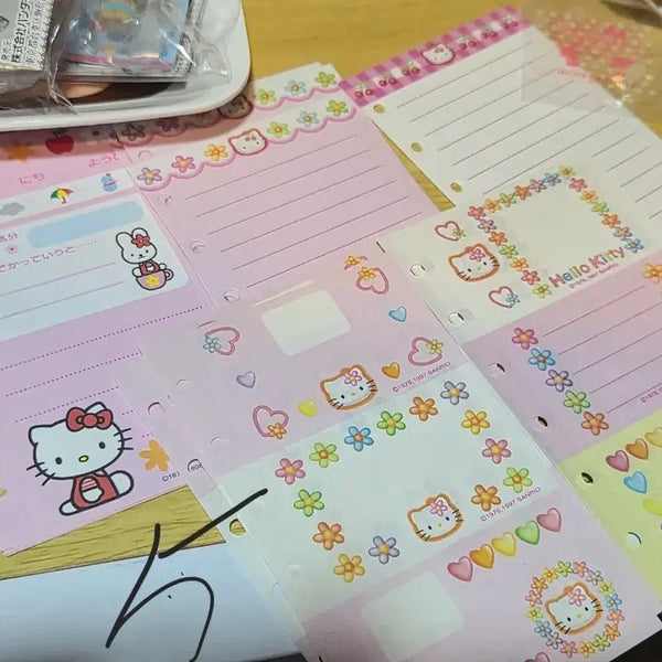 [BUNJANG] Classic Kitty 6-Ring Binder Inserts / 고전키티6공속지