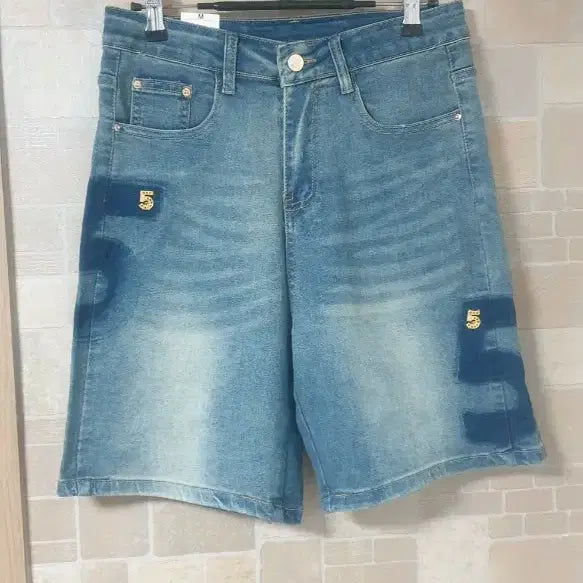 [BUNJANG] Women's 5-Logo Blue Denim Shorts / 여성 5로고청반바지(새옷)