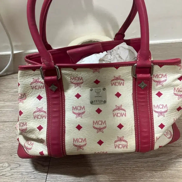 [BUNJANG] MCM Visetos Tote Bag Pink / MCM 비세토스 토트백 핑크