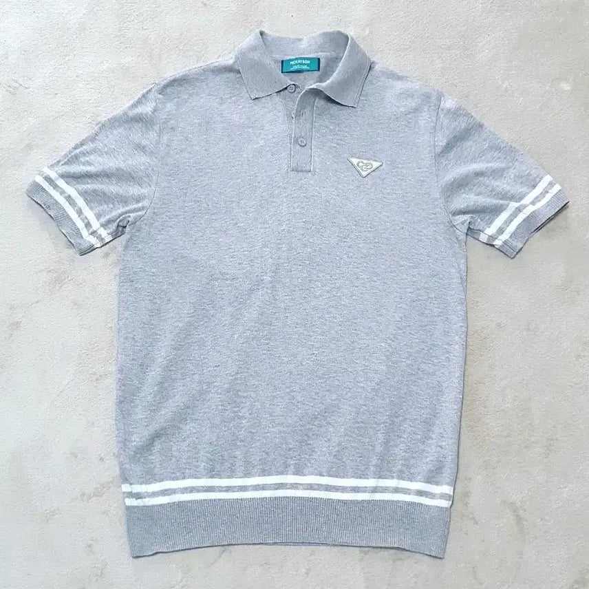 [BUNJANG] Mackey Son Men's Cotton Knit Sweater Light Grey Size 100 / 맥케이슨 매장정품 남성용 니트 판매 합니다.