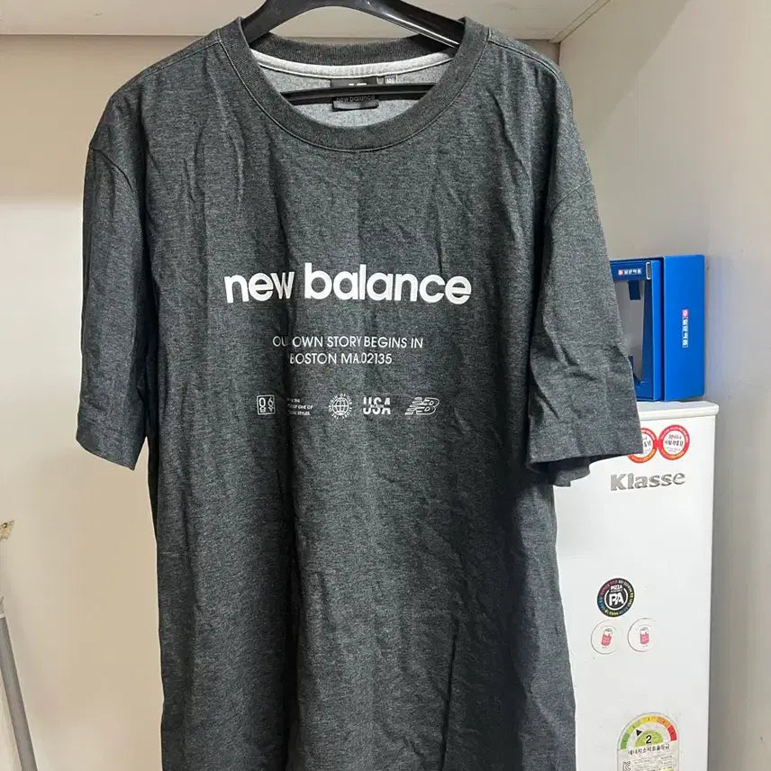 [BUNJANG] New Balance Grey T-Shirt XL / 뉴발란스 그레이 반팔티 XL