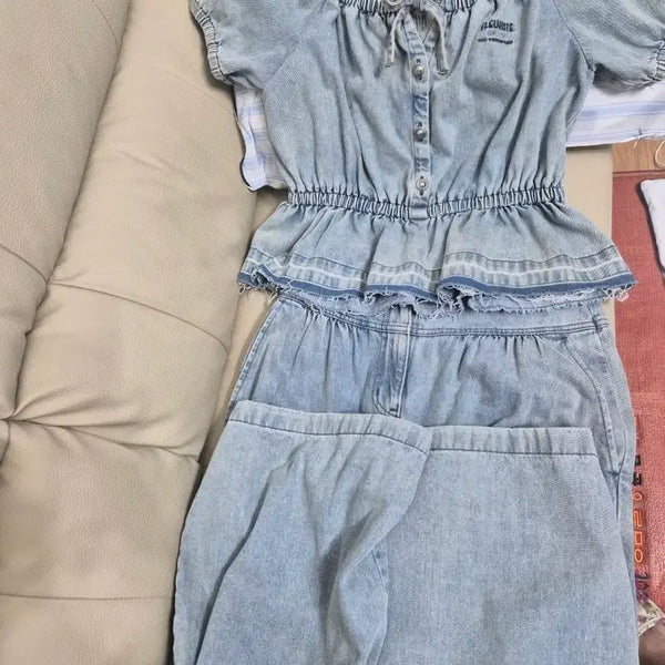 [BUNJANG] Ozsceen Denim Setup / 오즈세컨 데님 셋업