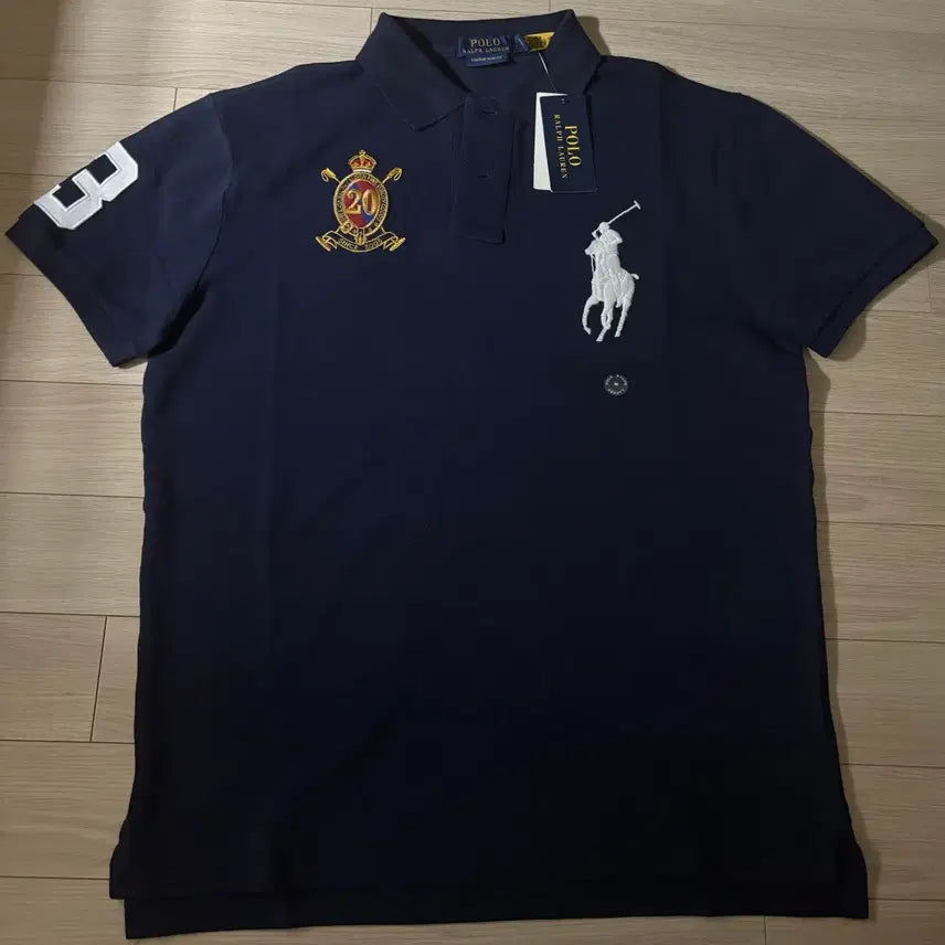 [BUNJANG] Polo Ralph Lauren Navy 20th Anniversary Big Pony Short Sleeve Polo Shirt / 폴로 랄프로렌 네이비 20주년 기념 빅포니 반팔 카라티