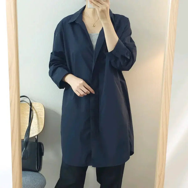 [BUNJANG] (M)LAP Women's Long Sleeve Zip-Up Jacket Navy / (M)LAP 여성 긴팔 집업 자켓 네이비 봄가을