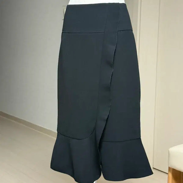 [BUNJANG] Duel Black Ruffle Skirt / 듀엘 블렉 러플 스커트