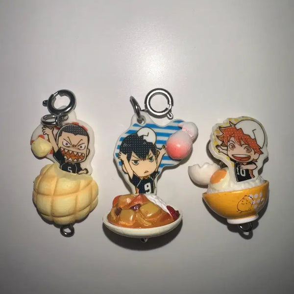 [BUNJANG] Haikyuu!! Tsunagaru Food Gacha Set / 하이큐 츠나가루 푸드 마그코트 가챠 일괄 카게야마 히나타 타나카