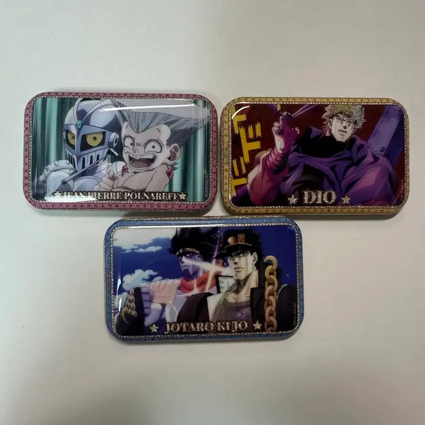 [BUNJANG] JoJo's Bizarre Adventure Part 3 Scene Can Badges (Dio, Jotaro, Polnareff) / 죠죠 3부 장면캔뱃지 팝니다!(디오,죠타로,폴나레프 총괄)