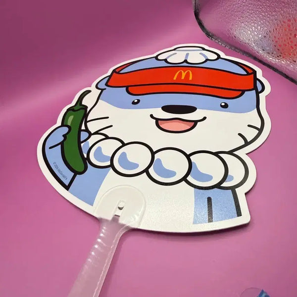 [BUNJANG] McDonald's Harmy Character Fan / 맥도날드 하모 부채 진주캐릭터