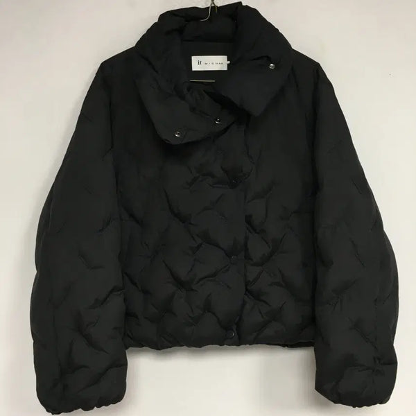 [BUNJANG] It Misha 24 Goose Down Padding String Wide Collar Jacket / 24 잇미샤 와이드카라 스트링 구스 패딩 55