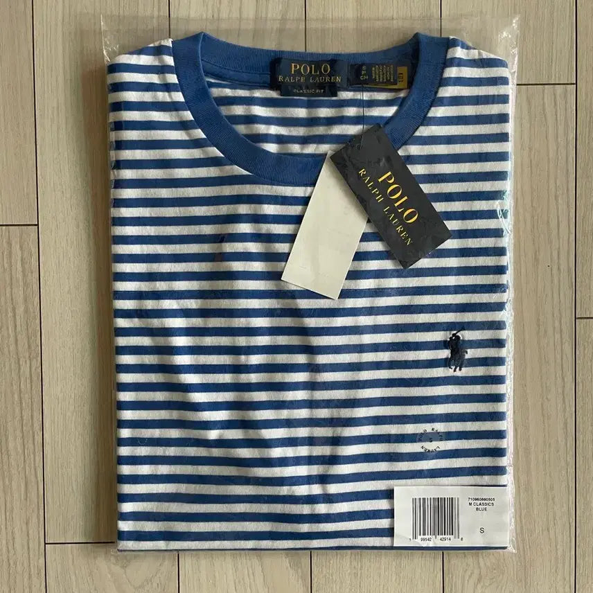 [BUNJANG] Polo Ralph Lauren Blue Stripe Short Sleeve T-Shirt / 폴로 랄프로렌 블루 스트라이프 반팔 티셔츠