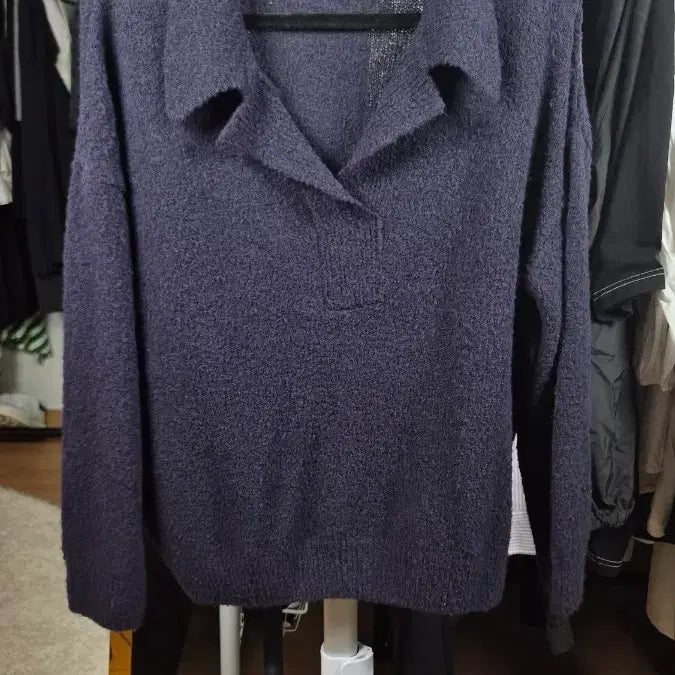 [BUNJANG] LUDIA.K Navy Textured Knit Top (Size 66-77) / LUDIA.K 네이비 텍스처 니트 66-77