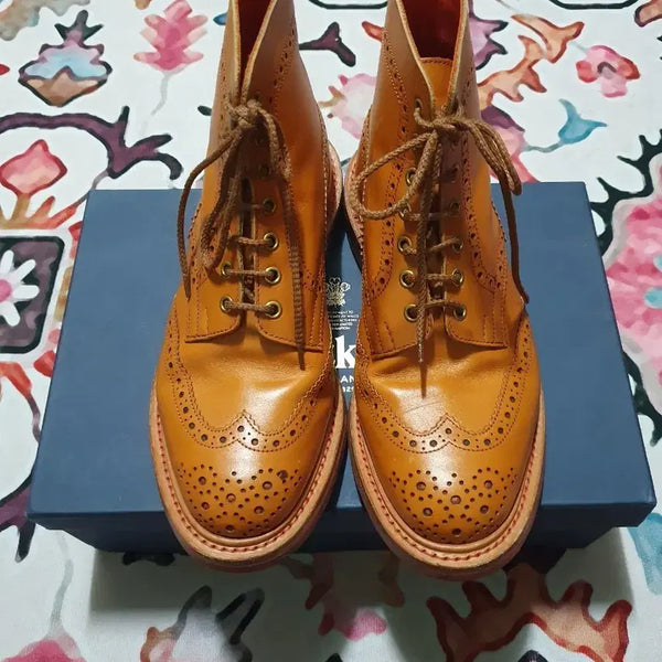 [BUNJANG] Tricker's Stow Wingtip Country Boots (UK 7.5 / Tan) / 트리커즈 스토우 윙팁 컨트리부츠 (UK 7.5 / 265)