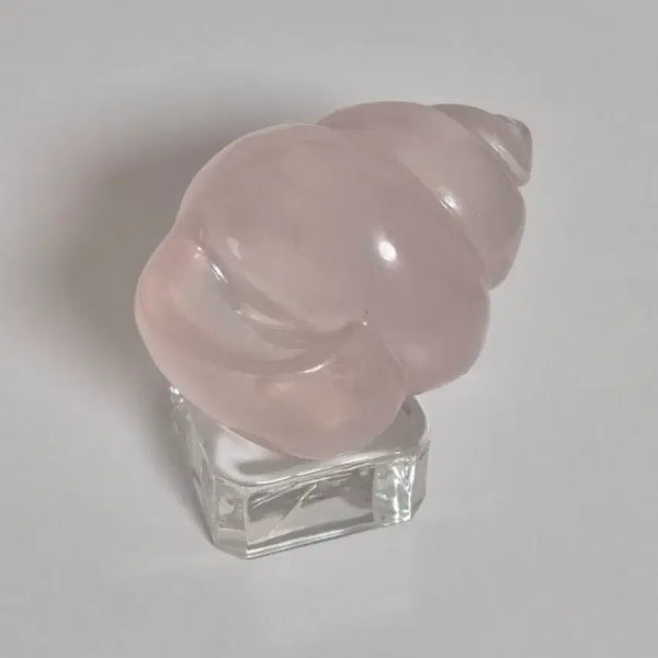 [BUNJANG] Natural Rose Quartz Shell Carving Interior Object / 천연 로즈쿼츠 원석 소라 카빙 조개 장미수정 인테리어 오브제 소품