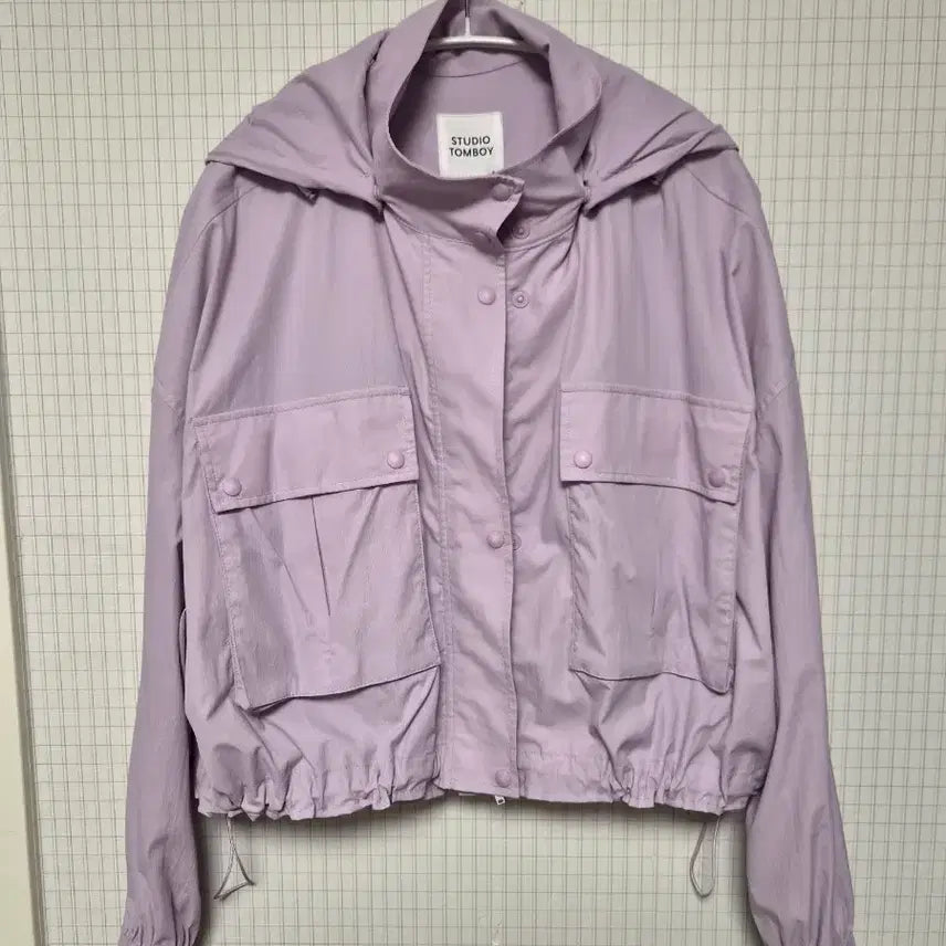 [BUNJANG] Studio Tomboii Lavender Hooded Windbreaker / [택채 새상품] 스튜디오톰보이 라벤더 후드 바람막이 F