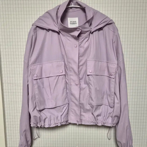 [BUNJANG] Studio Tomboii Lavender Hooded Windbreaker / [택채 새상품] 스튜디오톰보이 라벤더 후드 바람막이 F