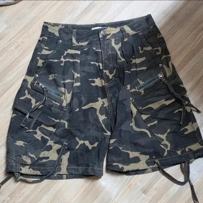 [BUNJANG] Fancy Club Camo Cargo Shorts / 팬시클럽 카모팬츠