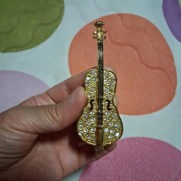 [BUNJANG] Cubic Violin Jewelry Box / 큐빅 바이올린 모양 보석함(무료배송)