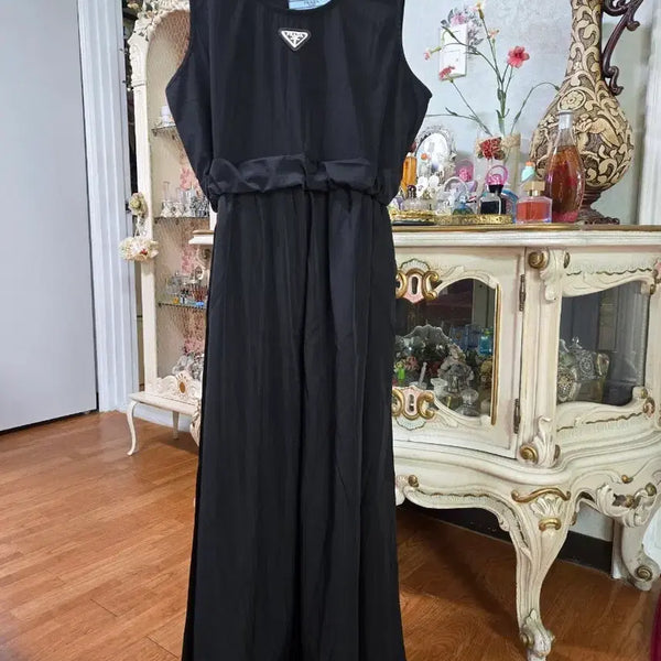 [BUNJANG] Sleeveless Dress with Adjustable Waist String / 나시롱 원피스