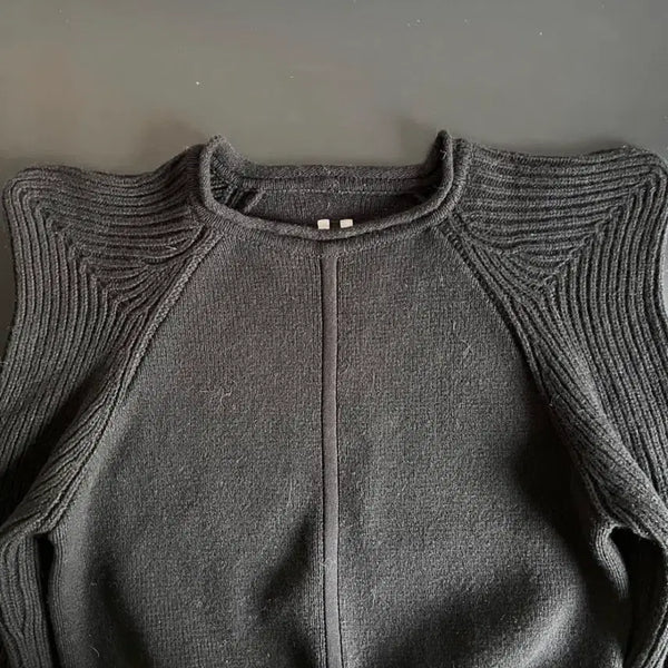 [BUNJANG] Rick Owens 23FW TEC PULL Cropped Knit / 릭오웬스 23fw TEC PULL 크롭 니트