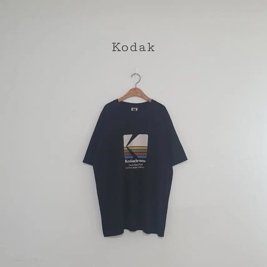 [BUNJANG] Kodak Big Logo Short Sleeve T-Shirt Black XL / No.26081506 코닥 빅로고 반팔티 블랙