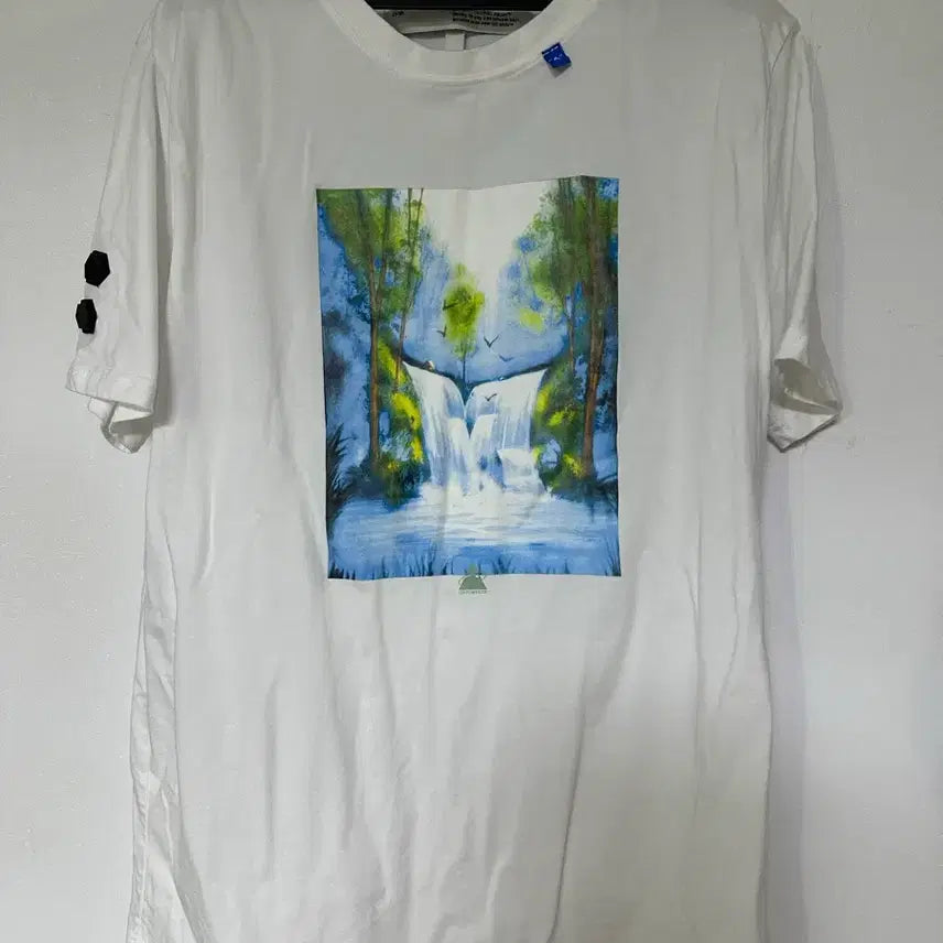 [BUNJANG] Off-White Short Sleeve T-Shirt White / 오프화이트 반팔 티셔츠 화이트