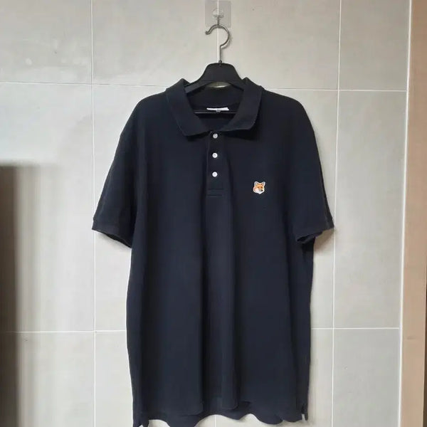 [BUNJANG] Maison Kitsuné Genuine Short Sleeve Polo Shirt Black Size 110 / 메종키츠네 정품 반팔 카라티 검정 110