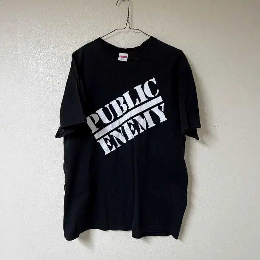 [BUNJANG] Public Enemy Supreme T-Shirt / 퍼블릭 에너미 슈프림 티