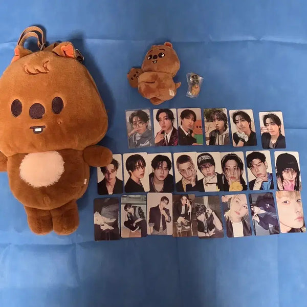[BUNJANG] Stray Kids SKZOO Han Quokka Plush Backpack Photocard / 한쿼카 쿼카 백팩 등가방 스키주 스키즈 스트레이키즈 한 포카 가방 인형